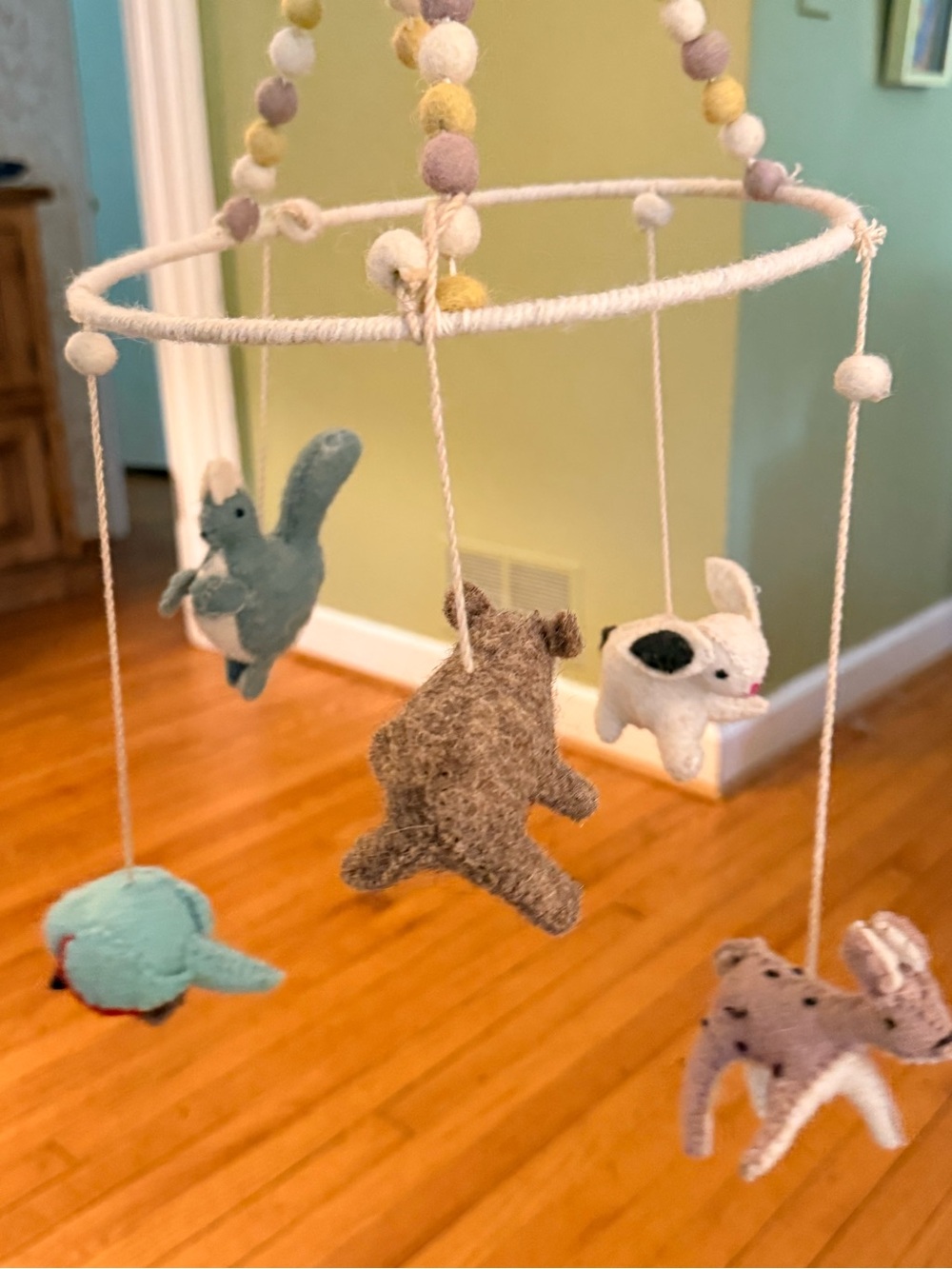Pehr Woodland Creatures Ceiling Mobile - Multi Color- felt - never used -in box